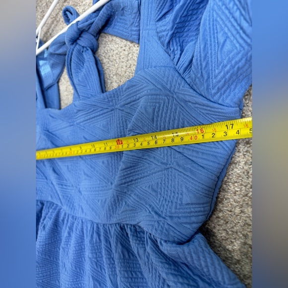 Free People Blue Violet Mini Dress size M sundress sun dress summer beachy - Picture 14 of 14